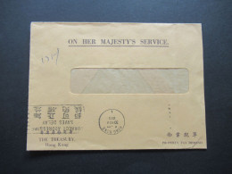 30.11.1971 GB Kolonie Hong Kong OHMS Umschlag / The Treasury Hong Kong / Property Tax Demand - Briefe U. Dokumente