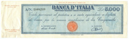 5000 LIRE TITOLO PROVVISORIO TESTINA REPUBBLICA ITALIANA 08/04/1947 BB/SPL - Altri & Non Classificati