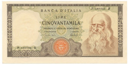 50000 LIRE BANCA D'ITALIA LEONARDO DA VINCI MEDUSA 16/05/1972 SUP+ - Altri & Non Classificati