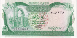 BILLETE DE LIBIA DE 1/4 DINAR DEL AÑO 1981 SIN CIRCULAR (UNC) (BANKNOTE) - Libië