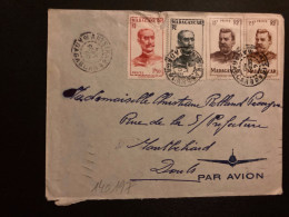 LETTRE Par Avion Pour La FRANCE TP JOFFRE 25F + 15F + GALLIENI 2F + 1F50 OBL.4 SEPT 50 ANTSIRABE - Cartas & Documentos