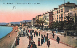 FRANCE - Menton - La Promenade Du Midi - Colorisé - Carte Postale Ancienne - Menton