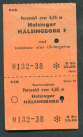 Ticket De Ferry (camions) Danemark DSB/LB-Faergerne "Helsingor -> Hälsingborg" Boat Ticket Transportation - Europe