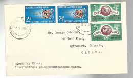 53230 ) South Africa First Day Cover Uvongo Beach  Postmark  1965  - Storia Postale