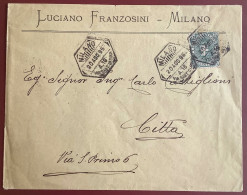 R ! Agenzie Postali MILANO A16 VIA SANT’ORGOLA 1895lettera Illustrata Regno D’ Italia Umberto (illustrated Cover Italy - Marcofilía