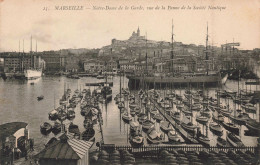 FRANCE - Marseille - Notre Dame De La Garde, Vue De La Panne De La Société Nautique - Carte Postale Ancienne - Notre-Dame De La Garde, Funicular Y Virgen