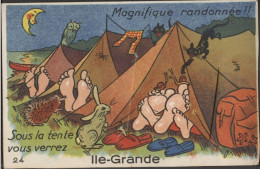 22 ILE GRANDE - MAGNIFIQUE RANDONNEE !! SOUS LA TENTE VOUS VERREZ ILE GRANDE - Carte à Système - RCPA 05 - Autres & Non Classés