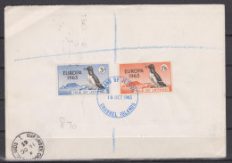 Isle Of JETHOU 1963 Europa CEPT On Guernsey Registered FDC With GB 1963 UPU Postal Conference And Red Cross  ~ Puffin - 1963