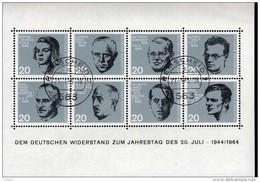 Bund Block 03 Widerstandskämpfer Used Gestempelt Verschiedene Tagesstempel - 1959-1980