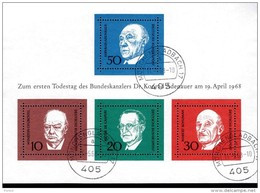 Bund Block 04 Adenauer Used Gestempelt (Tagesstempel) - 1959-1980