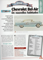 CHEVROLET BEL-AIR De 1955 - Fiche Technique De La Collection Hachette : Un Siècle D'automobile. - Voitures