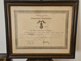 MEDAILLE MILITAIRE JEAN PAYRE ADJUDANT AU 11E RTS NE EN 1887 A CLARA VILLERACH PYRENEES ORIENTALES - Documenti