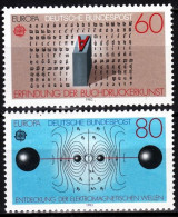 GERMANY 1983 EUROPA: Inventions. Book Printing, Electro-magnetic Waves. Complete Set, MNH - 1983