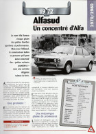 ALFASUD De 1972 - Fiche Technique De La Collection Hachette : Un Siècle D'automobile. - Voitures
