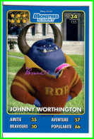 Carte Auchan Disney Pixar 2015 - MONSTRE ACADEMY- N°34 JOHNNY WORTHINGTON - Disney