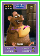 Carte Auchan Disney Pixar 2015 - RATATOUILLE- N°104 EMILE - Disney