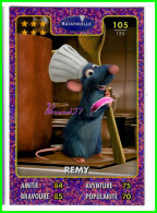 Carte Auchan Disney Pixar 2015 - RATATOUILLE- N°105 REMY Brillante - Disney