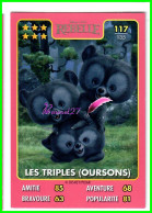 Carte Auchan Disney Pixar 2015 - REBELLE- N°117 LES TRIPLES OURSONS - Disney