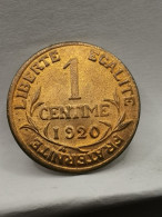 1 CENTIME 1920 DANIEL DUPUIS FRANCE - 1 Centime