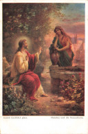 PHOTOGRAPHIE - Le Christ Et La Samaritaine  - Colorisé - Carte Postale Ancienne - Photographie