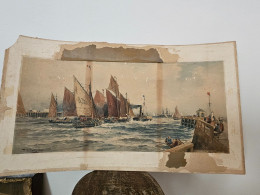 GRAVURE? Entrance To Calais Harbour And Pier, 1891 PAR HARDY ENTREE DANS LE PORT - Stampe & Incisioni