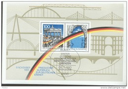 Bund Block 22 Fall Der Berliner Mauer 3 Stück / Items Gestempelt Used (ESST Bonn) - 1981-1990