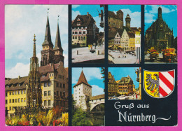 293136 / Germany BRD Gruss Aus Nürnberg Frauenkirche Schöner Brunnen PC USED 1996 - 100 Pf. Wallfahrtskapelle Altötting - Neuburg