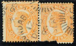 P1712 - QUEENSLAND , SG 83 IN PAIR, MISPERFORATED!!!!!! USED - Oblitérés