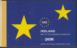 1992 Ireland European Community Prestige Booklet ~ Mi. 810 X 15 - Carnets