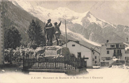 FRANCE - Chamonix - Monument De Saussure Et Le Mont-Blanc - Carte Postale Ancienne - Chamonix-Mont-Blanc