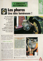 Les Phares : Une Idée Lumineuse ! - Fiche Issue De La Collection Hachette : L'univers De L'automobile - Altri & Non Classificati