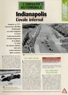 INDIANAPOLIS : L'ovale Infernal - Fiche Issue De La Collection Hachette : L'univers De L'automobile - Andere & Zonder Classificatie