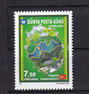 TURKEY-2022-WORLD POST DAY-MNH - Unused Stamps