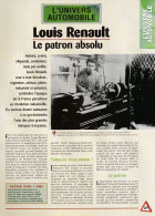 Louis RENAULT, Le Patron Absolu - Fiche Issue De La Collection Hachette : L'univers De L'automobile - Other & Unclassified