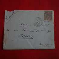 LETTRE INDOCHINE SAIGON POUR DIJON 1901 - Storia Postale