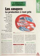 Les Casques, La Protection à Tout Prix - Fiche Issue De La Collection Hachette : L'univers De L'automobile - Other & Unclassified