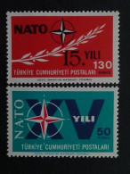 1964 TURQUIE Y&T N° 1686 & 1687 ** - 15e ANNIV. DE L'ORGANISATION DU TRAITE  DE L'ATLANTIQUE NORD - Unused Stamps