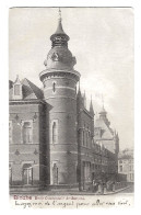 CPA BINCHE : Ecole Communale De Garçons - Un Peu Animée - Circulée En 1902 Vers Dinant - 2 Scans - Binche