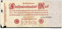 Billet Allemagne - Weimar  500,000 Mark, Fünfhunderttausend Mark - 25 Juillet 1923 - 500.000 Mark