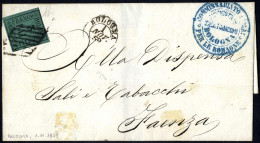 Cover 1859, Lettera Del 1 Novembre 1859 (giorno Dell'introduzione Della Moneta Sarda Nelle Romagne) Da Bologna A Faenza, - Romagne