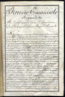 Cover 1818, Vittorio Emanuele I Di Savoia, Bella Pergamena, Patente Di Gentiluomo Di Camere, Autografa Di "V Emanuel" - Sardinien