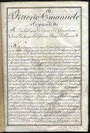 Cover 1818, Vittorio Emanuele I Di Savoia, Bella Pergamena, Patente Di Gentiluomo Di Camere, Autografa Di "V Emanuel" - Sardaigne
