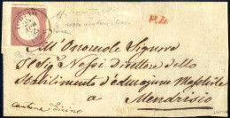 Cover 1864, 40 Cent. Rosso Mattone Chiaro Su Gran Parte Di Lettera Da Torino 24.4.1855 Per Mendrisio Nel Canton Ticino ( - Sardinië