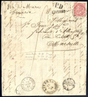 Cover 1864/65, 14 Lettere Affrancate Con 15 C. E 40 C. De La Rue E "ferro Di Cavallo" I, II E III Tipo, Tutte Usate Sull - Autres & Non Classés