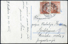 Cover 1919/21, Due Cartoline, Una Affrancata Con Due 5 C. Verde "Leoni" Del 9.8.1919 Per Sassari E L'altra Con Due 20 C. - Otros & Sin Clasificación