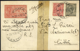 Cover 1917/22, Tre Cartoline Del "esperimento Di Posta Aerea Torino-Roma", Tre Lettere Affrancate Con "Idrovolante" E Tr - Sonstige & Ohne Zuordnung