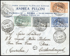 Cover 1926, Lettera Aerea-espressa Da Roma Il 31.7 Per Costantinopoli Affrancata Con Posta Aerea 60 C., 1 L., 1,50 L. E  - Sonstige & Ohne Zuordnung