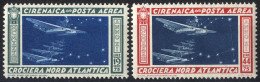 ** 1933, Crociera Balbo, 27 Serie Complete Di Due Valori, Gomma Integra (Sass. A18-19 / 4050,-) - Cirenaica