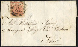 Cover 1850, Lettera Da Vicenza Il 19.12 Prima Data D'uso Per Schio, Affrancata Con 15 C. Rosa II Tipo, Cert. Avanzo, Sas - Lombardo-Venetien