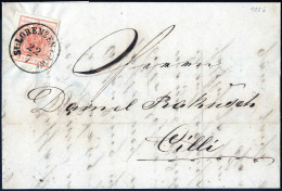 Cover "St. Lorenzen I.d.We", RS-f Müller 15 P., Brief Vom 22.7.1856 Nach Cilli Frankiert Mit 3 Kr. Type III HP, ANK 3 HP - Otros & Sin Clasificación